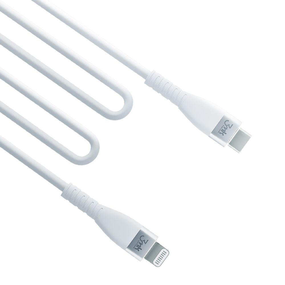 3mk Hyper Szilikon kábel Type-C - Lightning 20W 3A White