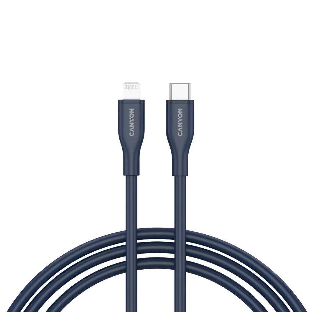 Canyon CNS-CLNM60SC10DB USB-C to Lightning 60W cable 1m Dark Blue