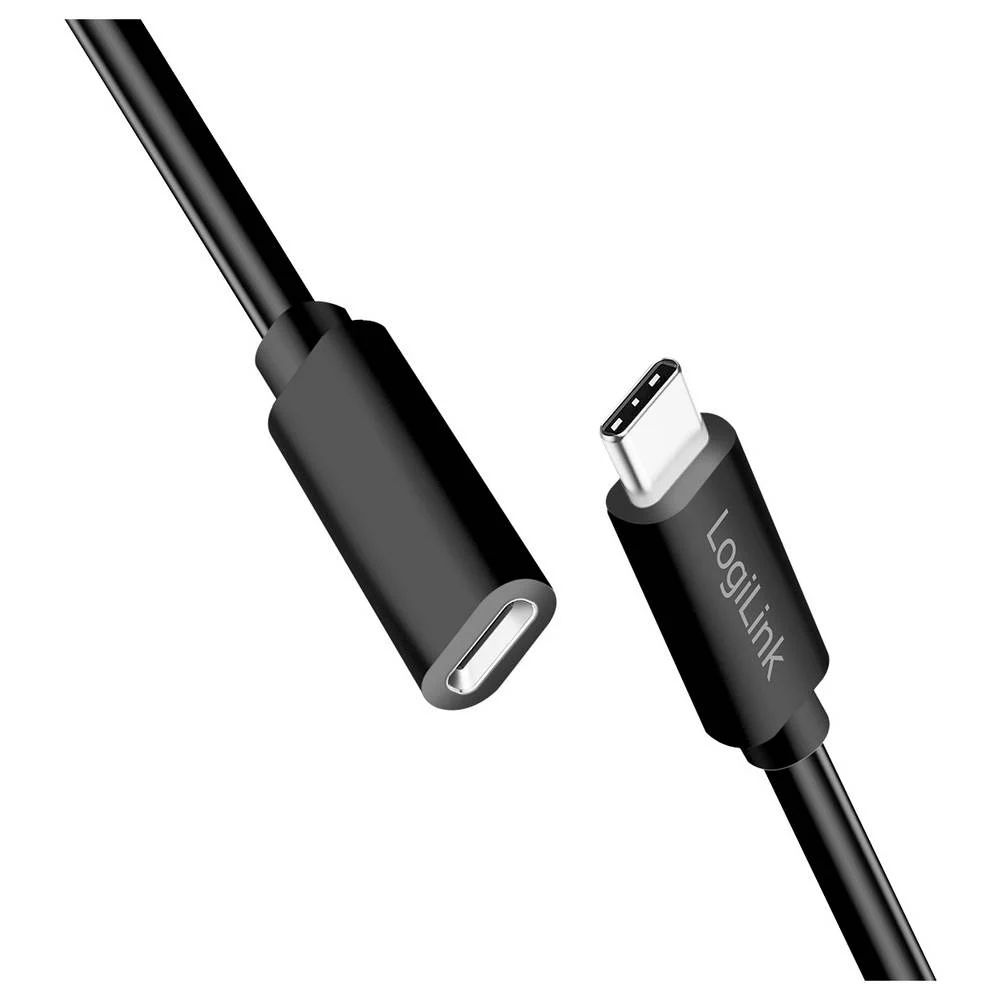 Logilink USB 2.0 Type-C kábel C/M-USB-C/F PD 3m Black