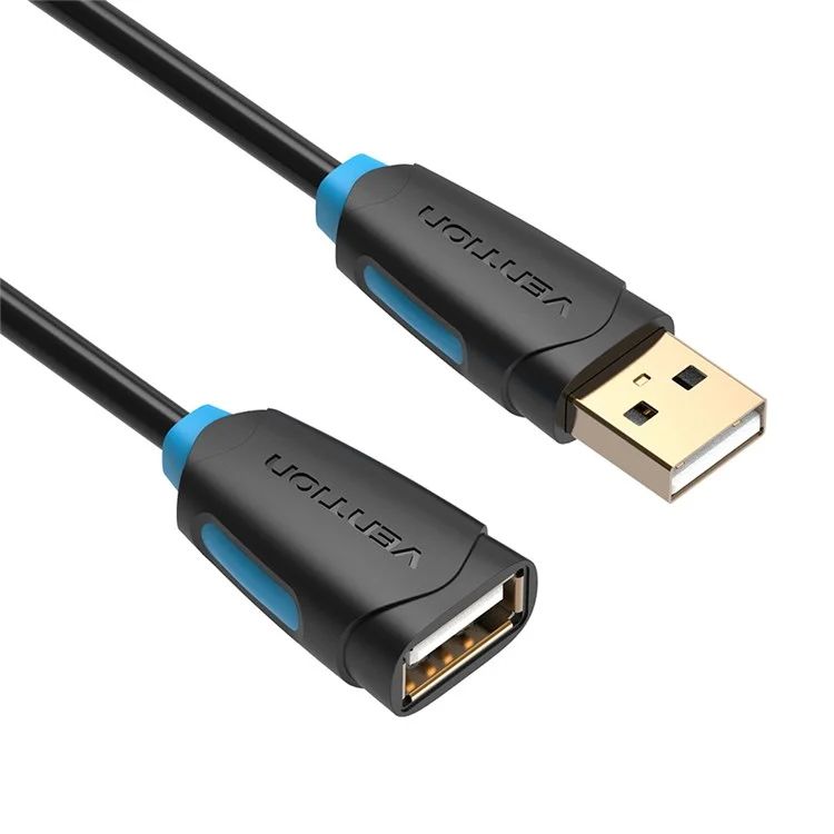 Vention USB-A 2.0/M to USB-A 2.0/F cable 0,5m Black