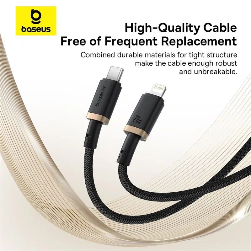 Baseus Dura Series 20W Type-C to Lightning Fast Charging Cable 2m Black/Gold