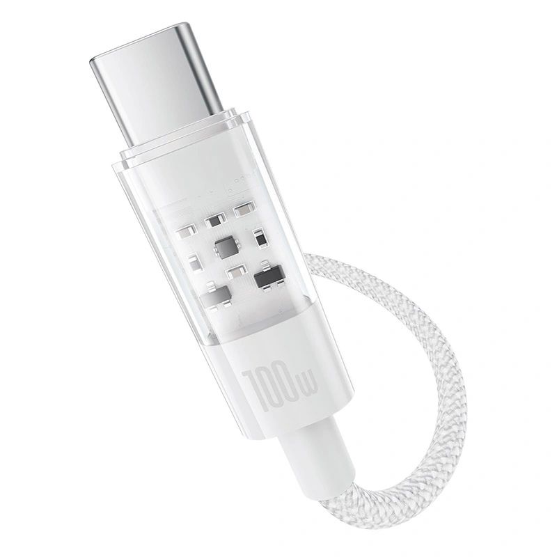 Baseus Gem USB to Type-C 100W Fast-Charging Data Cable 1m White