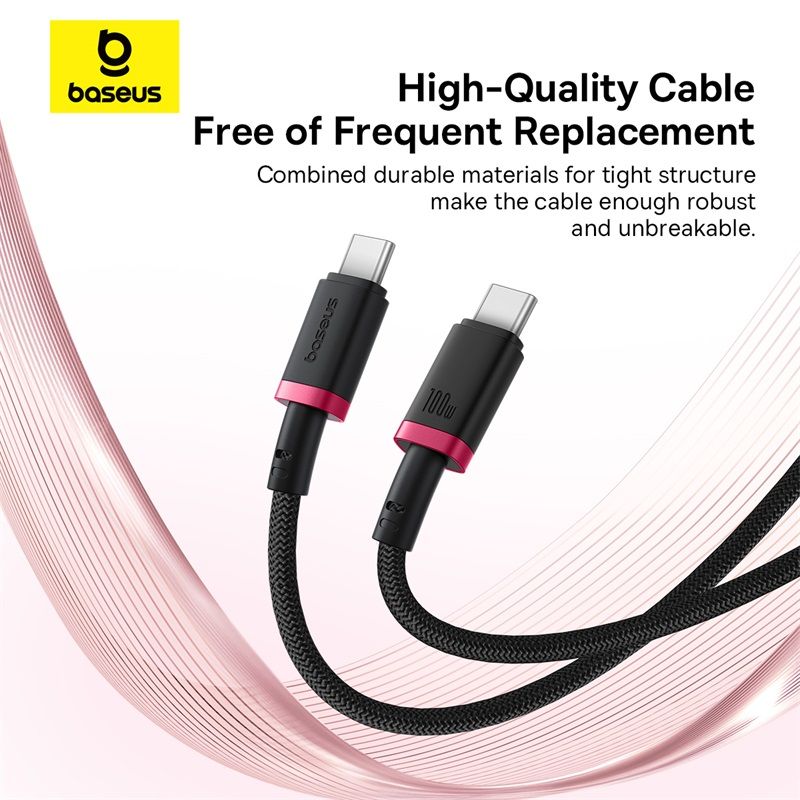 Baseus Dura Type C to Type C 100 W fast charging cable 2m Black/Red