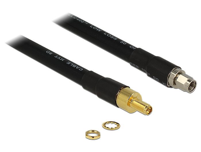 DeLock Antenna Cable RP-SMA Plug > RP-SMA Jack CFD400 LLC400 2 m low loss