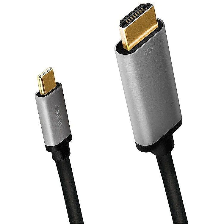 Logilink USB 3.2 Gen1 Type-C to HDMI/M 4K cable 1,8m Black