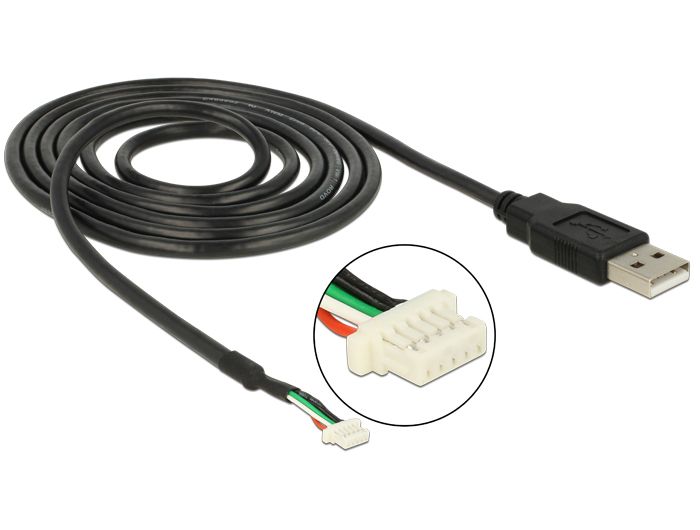 DeLock USB 2.0 Connection Cable for 5 pin Camera modules V1.9 1,5m Black