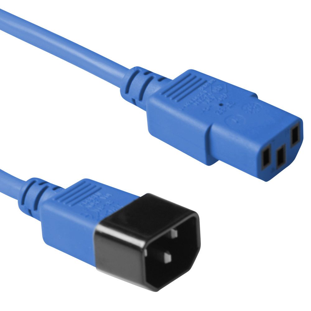 ACT Powercord C13 - C14 1,8m Blue