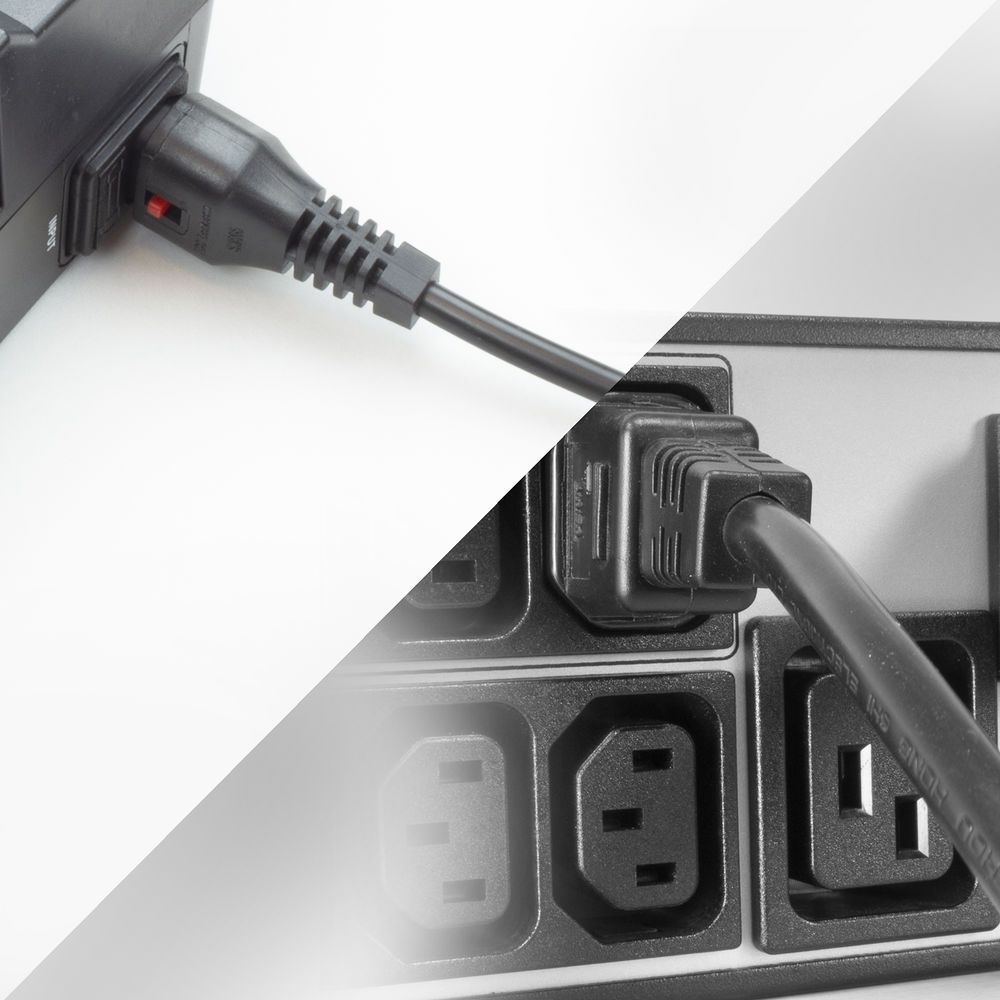 ACT Powercord C13 IEC Lock - C14 3m Black