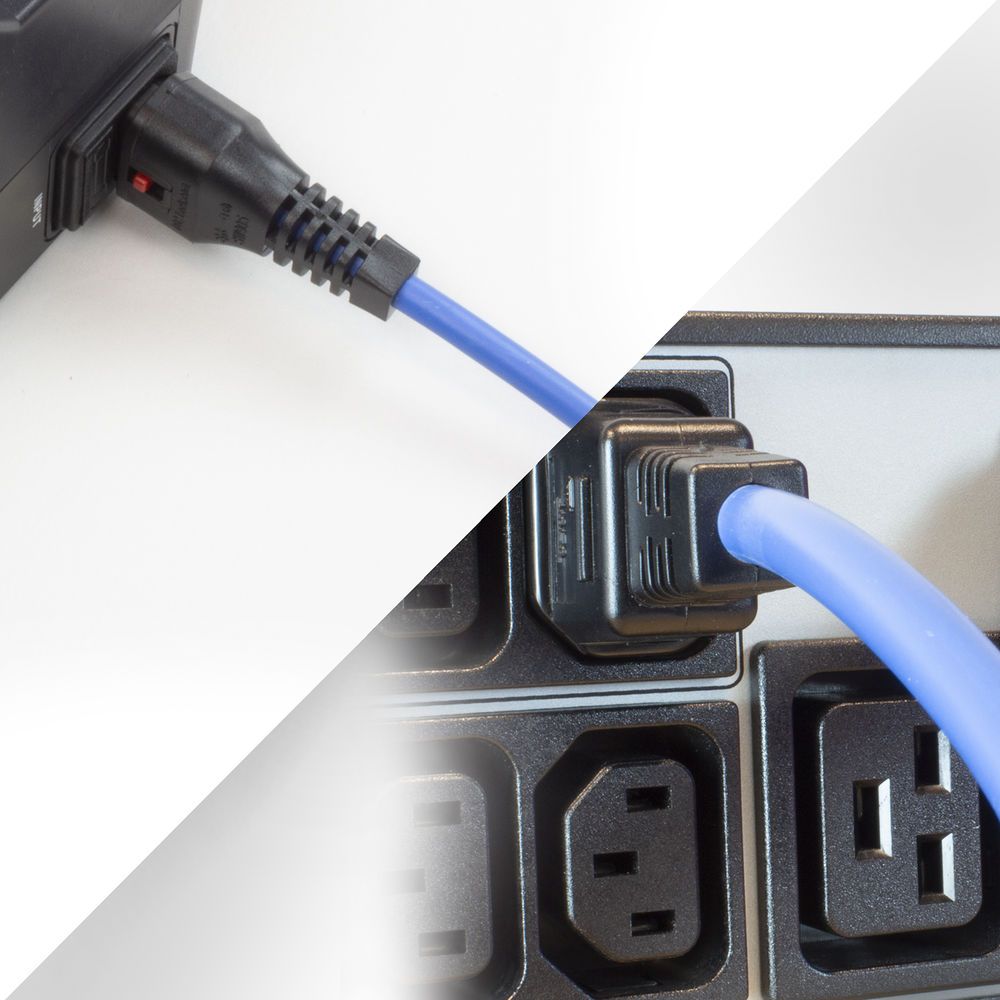 ACT Powercord C13 IEC Lock - C14 3m Blue