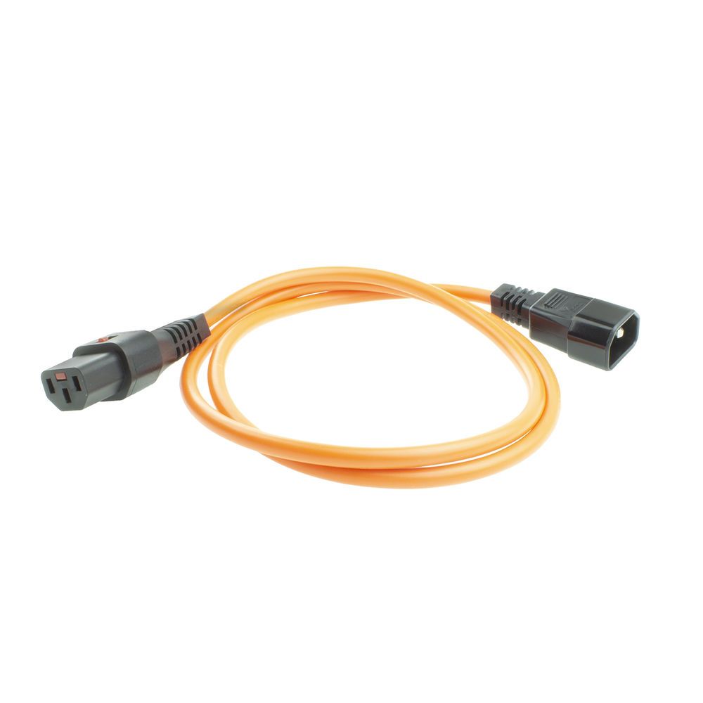 ACT Powercord C13 IEC Lock - C14 1m Orange