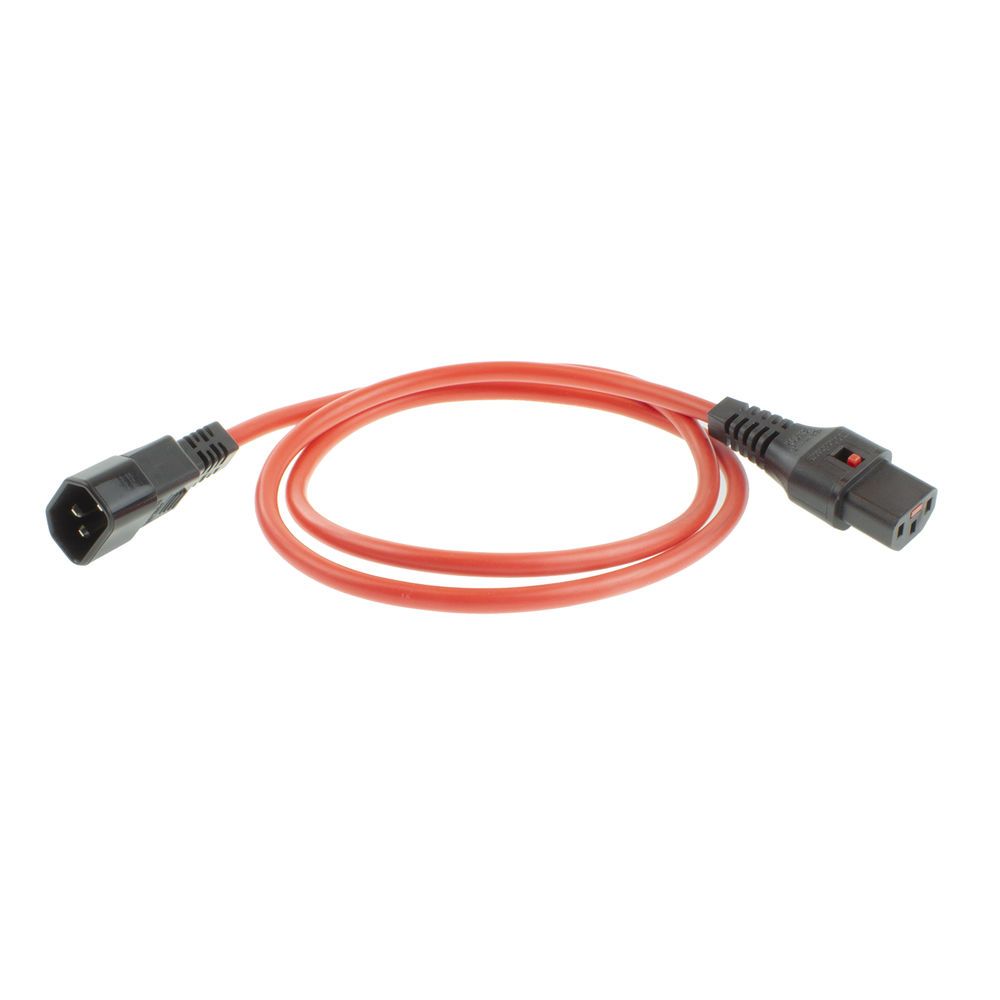 ACT Powercord C13 IEC Lock - C14 1,5m Red