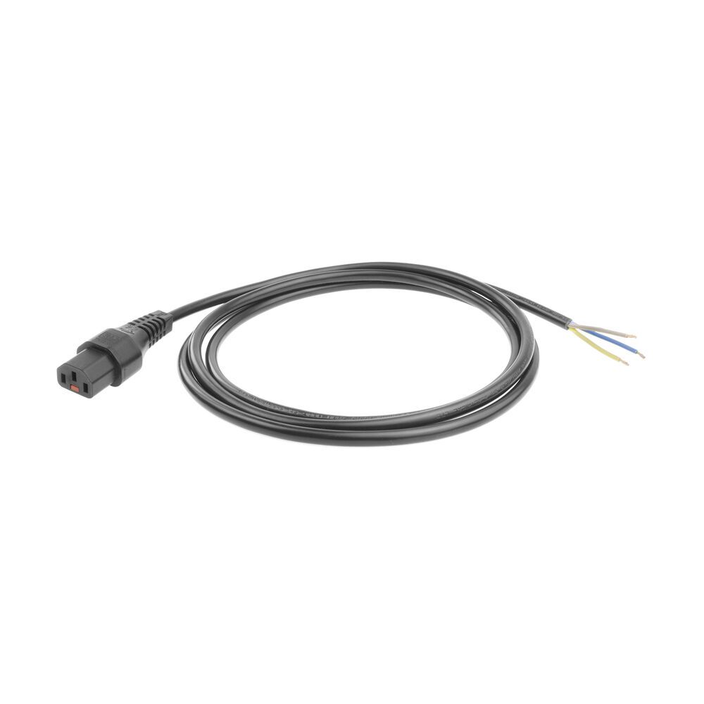 ACT Powercord C13 IEC Lock open end 2m Black 5-Pack