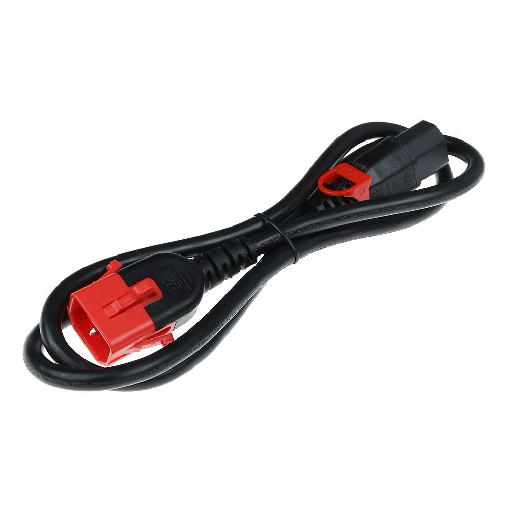 ACT Powercord C13 IEC Lock+ - C14 IEC Lock Dual Locking 0,5m Black