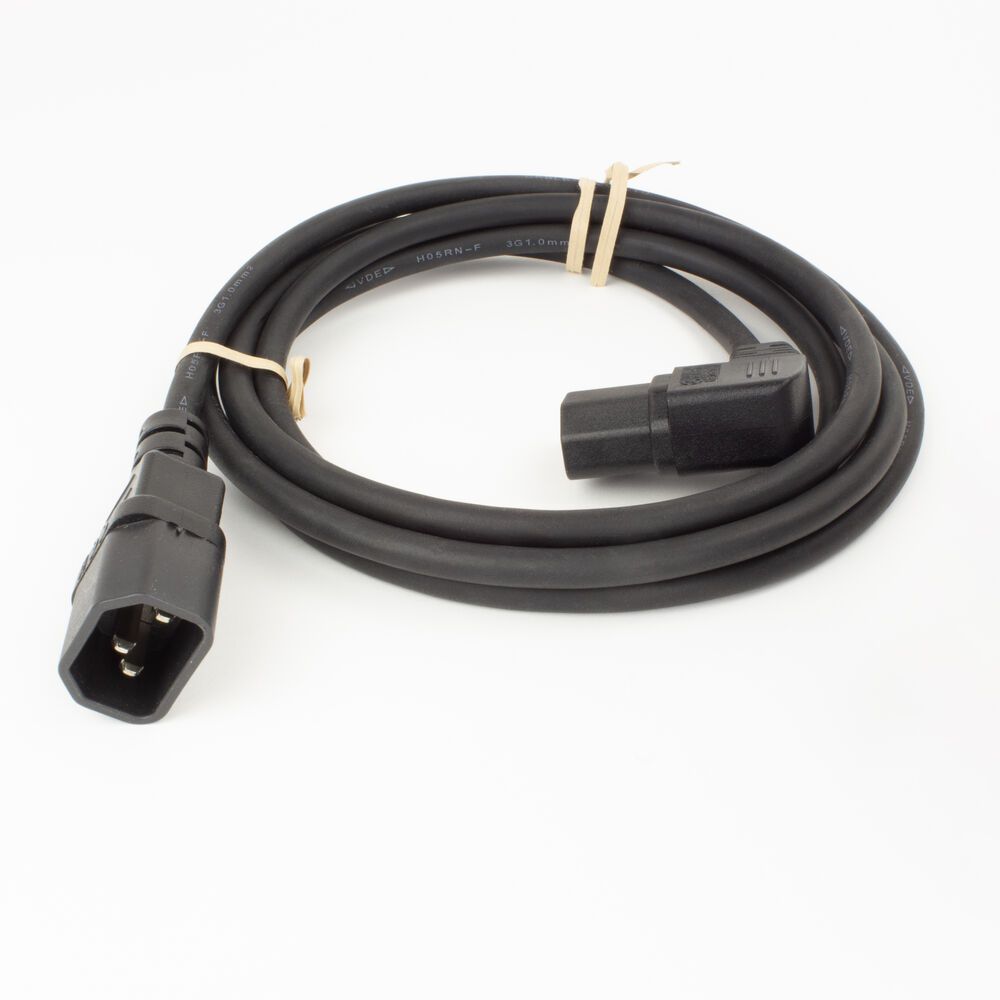 ACT Powercord C14 - C15 (angled right) 2m Black