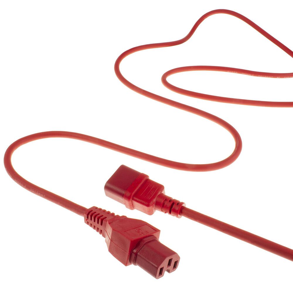 ACT Powercord C14 - C15 3m Red