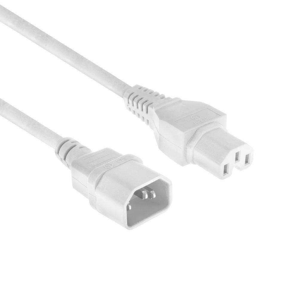 ACT Powercord C14 - C15 1,2m White