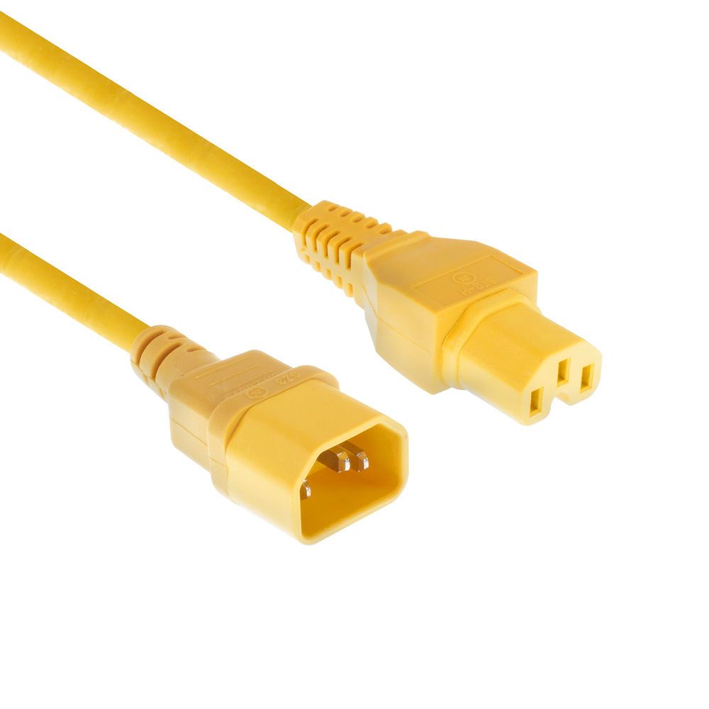 ACT Powercord C14 - C15 1,2m Yellow
