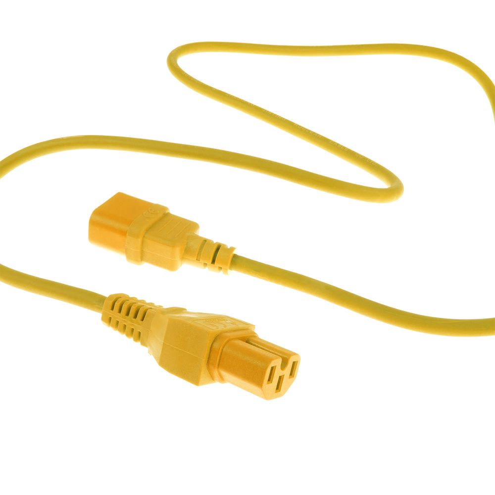 ACT Powercord C14 - C15 1,2m Yellow