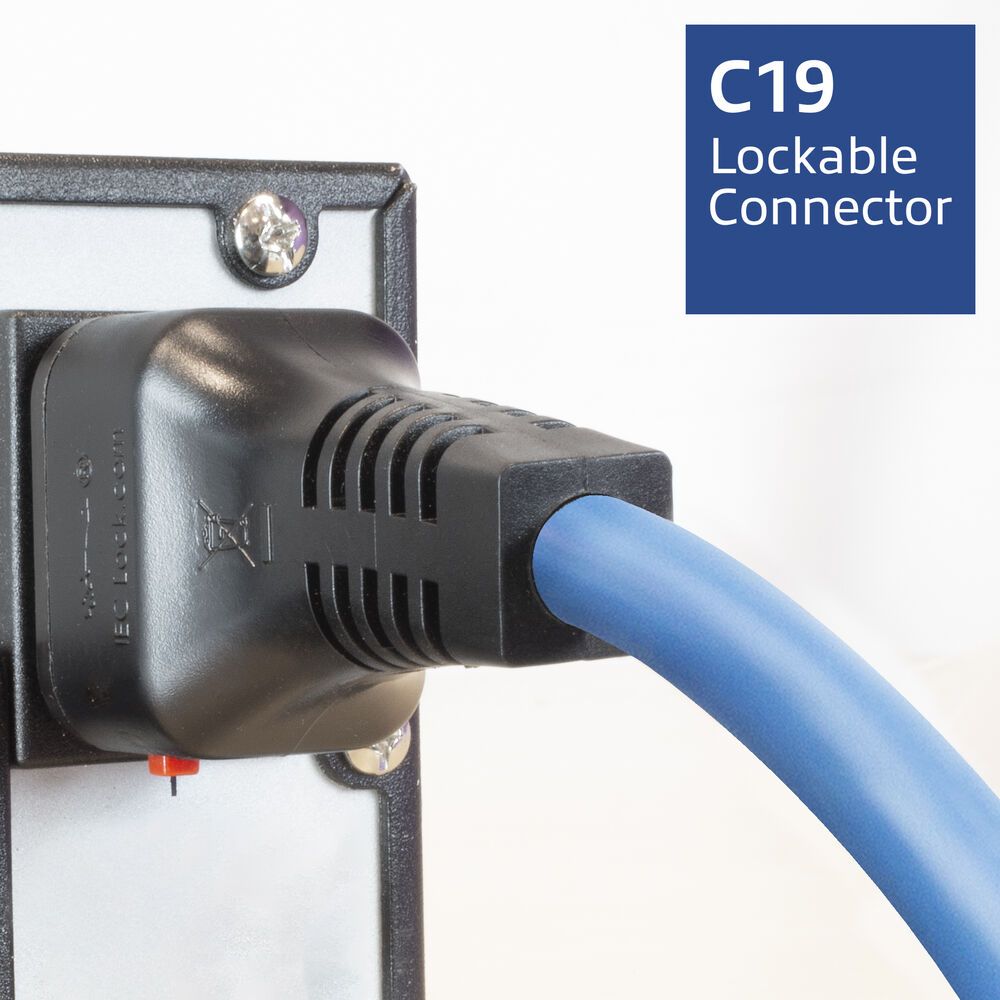 ACT Powercord C19 IEC Lock - C20 IEC Lock Dual Locking 2m Blue