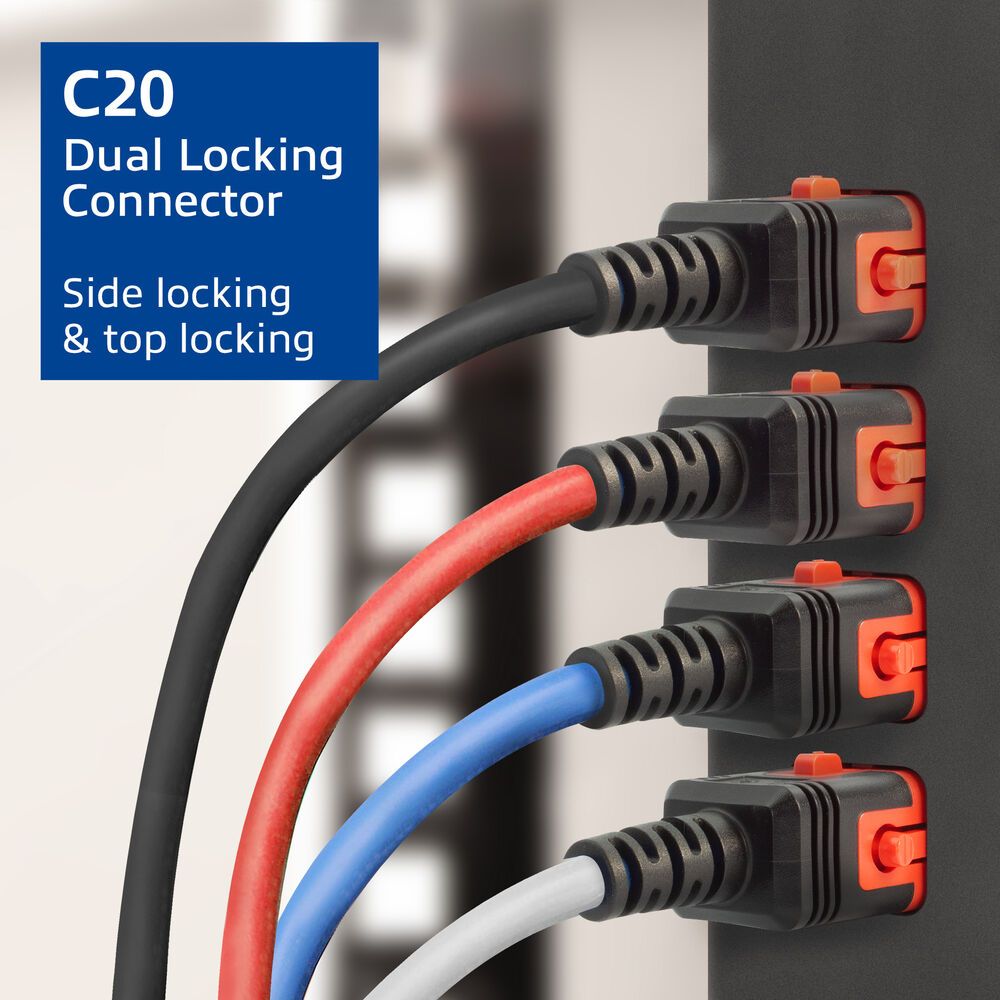 ACT Powercord C19 IEC Lock - C20 IEC Lock Dual Locking 2m Blue