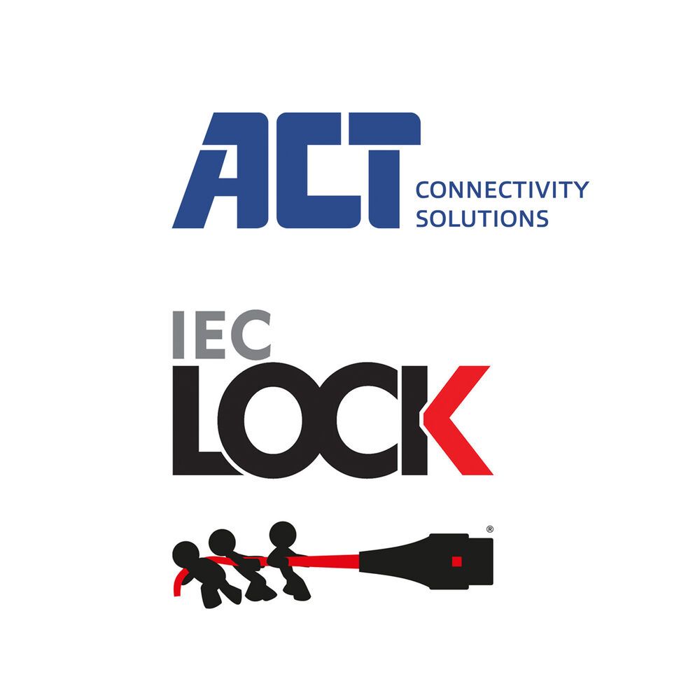 ACT Powercord C19 IEC Lock - C20 IEC Lock Dual Locking 2m Blue