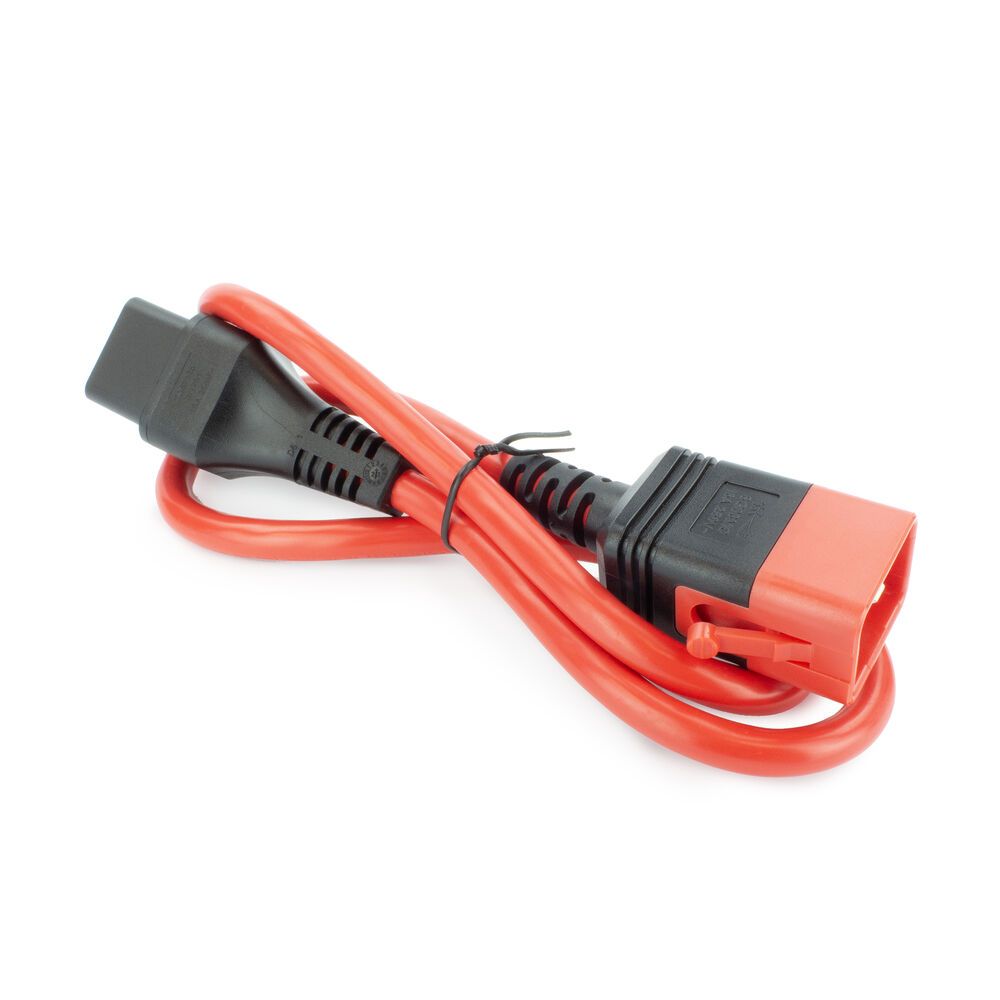 ACT Powercord C19 IEC Lock - C20 IEC Lock Dual Locking 3m Red