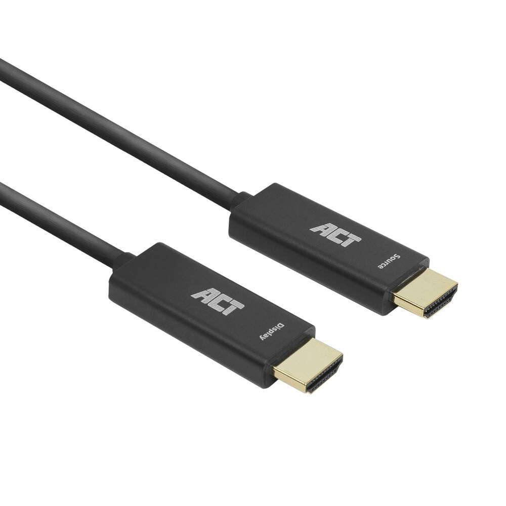 ACT HDMI Premium High Speed 4K Active Optical Cable v2.0 LSZH HDMI-A male to HDMI-A male 15m Black
