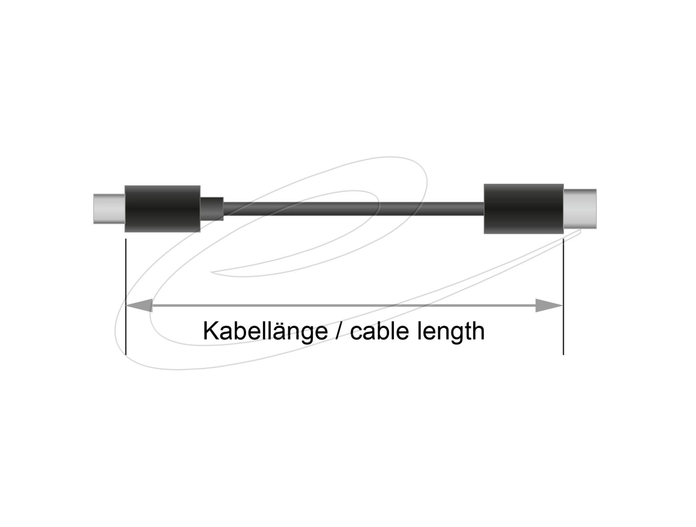 DeLock USB 2.0 cable Type-C to Type-B 4m Black