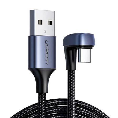 UGREEN USB-A - USB-C U-alakban hajlított kábel 2m Black