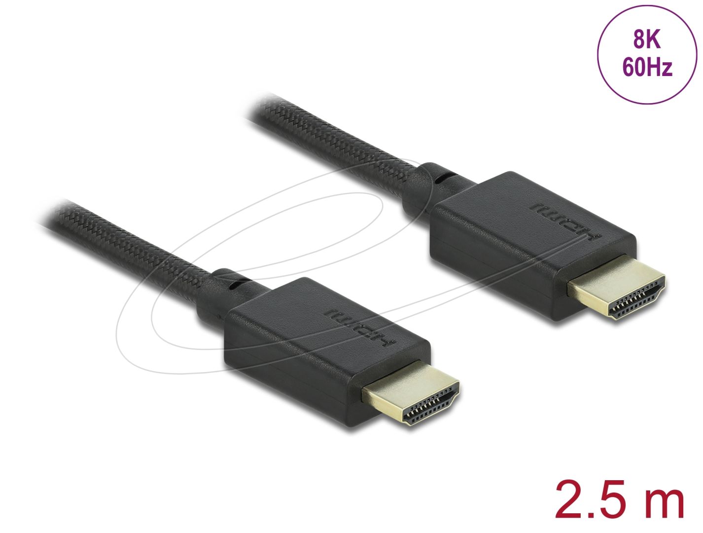 DeLock HDMI to HDMI 8K cable 2,5m Black