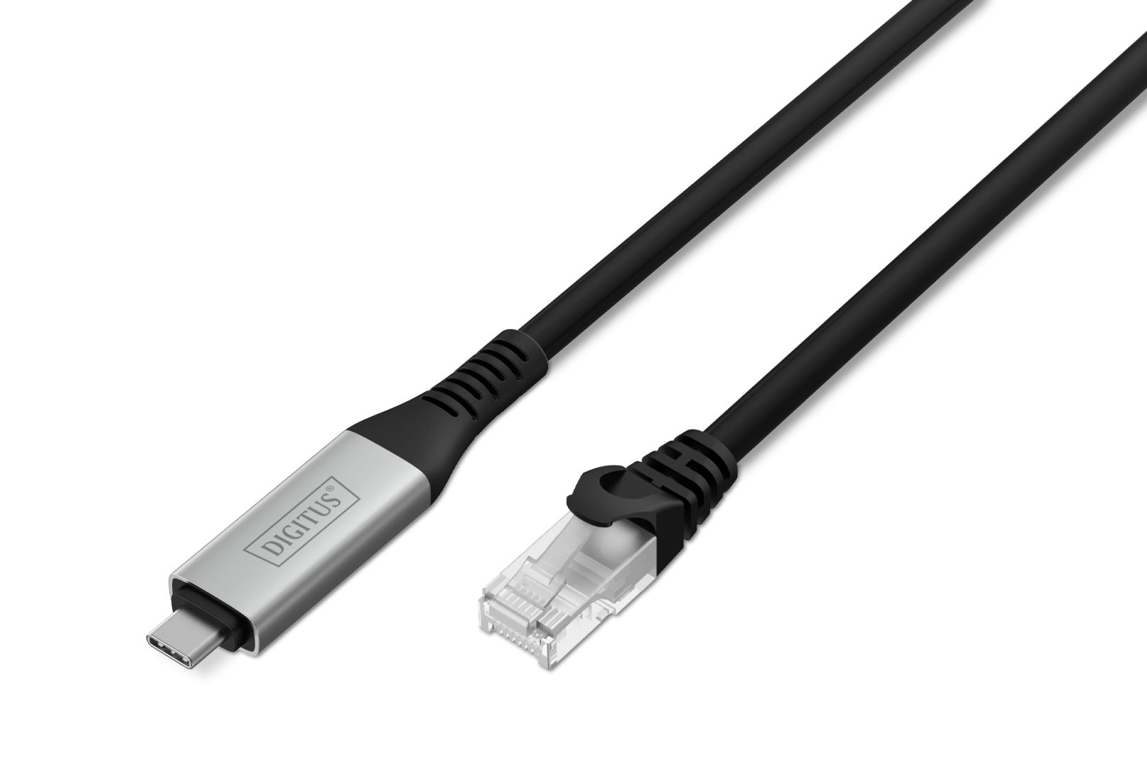 Assmann USB-C 3.2 Gen1 - RJ45 CAT6A S/FTP Ethernet cable 1Gbit/s, 2m Black
