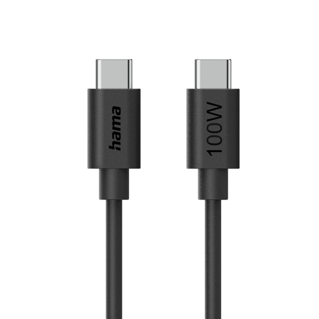 Hama USB-C to USB-C 100W Cable 1,2m Black