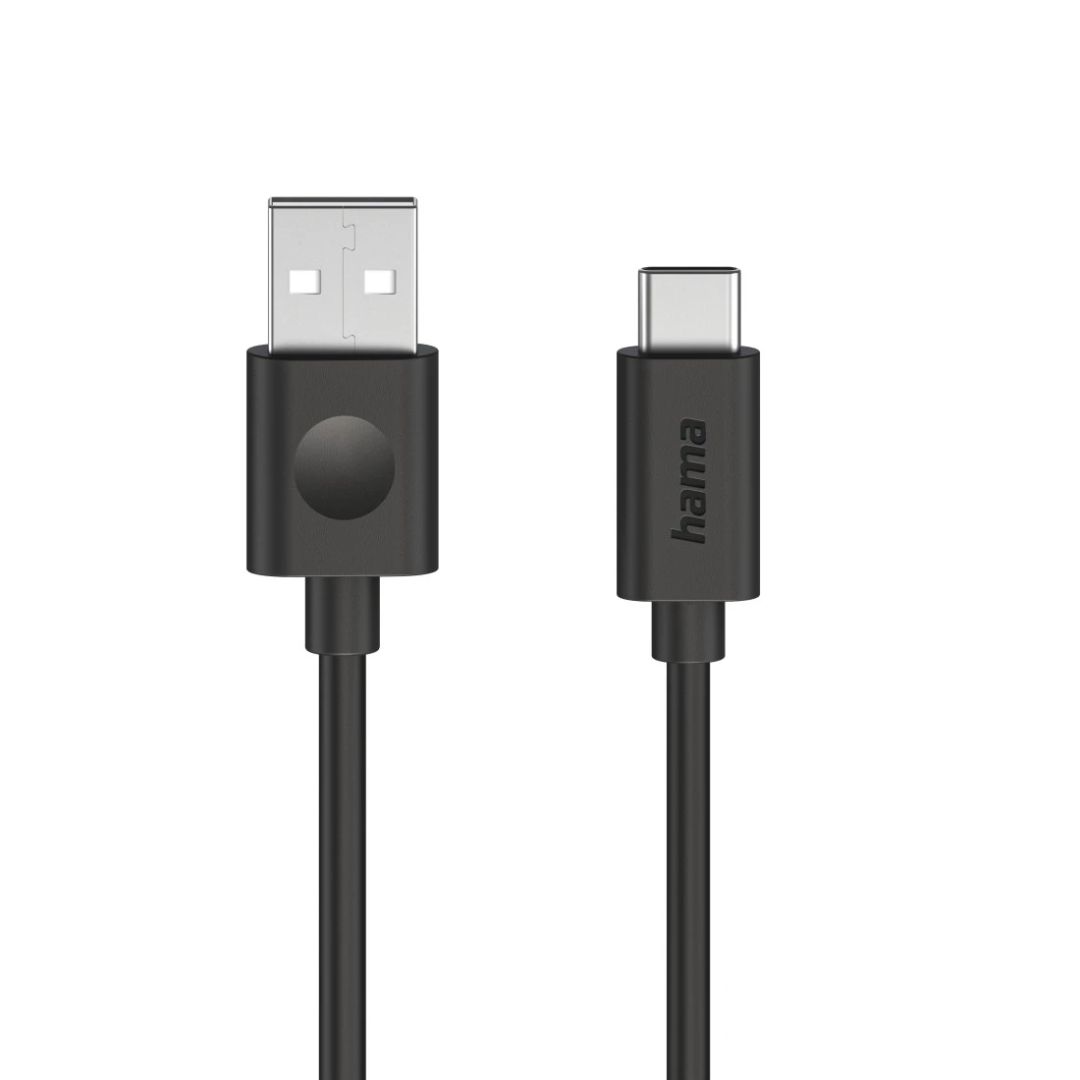 Hama USB-A to USB-C 60W Cable 1,2m Black