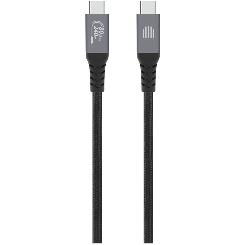 Dviced USB4 Braided Cable (Thunderbolt compatible) 1m Black