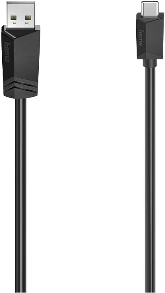 Hama USB-A to USB-C Cable 0,75m Black