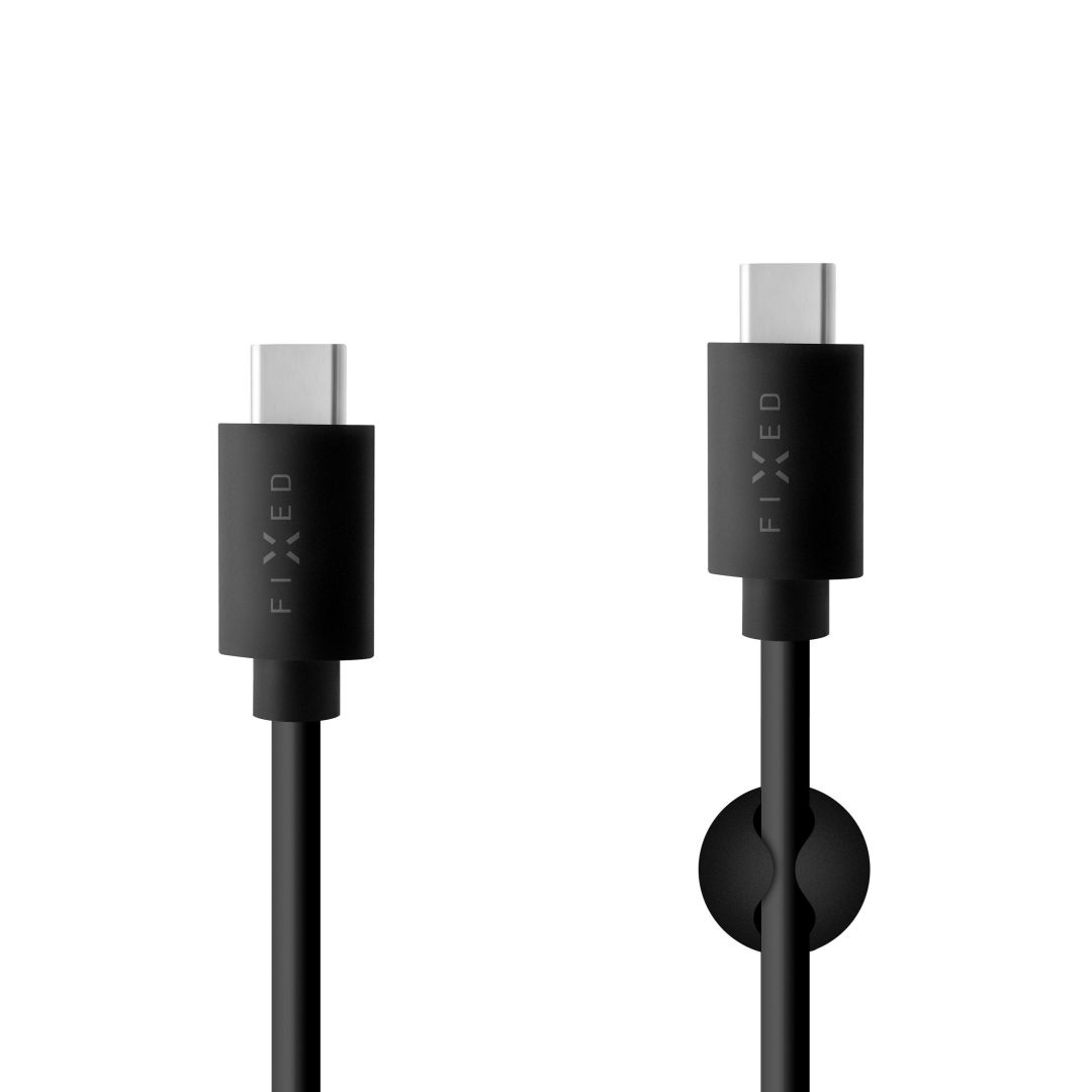 FIXED hosszú USB-C/USB-C kábel, 2m, fekete