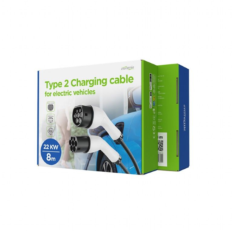 Gembird Type 2 32A 3-phase Charging cable 8m Black