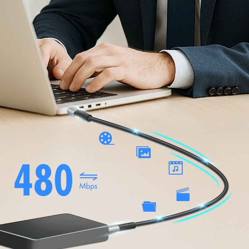 Logilink USB 2.0 Type-C cable C/M to C/M 0,3m Black