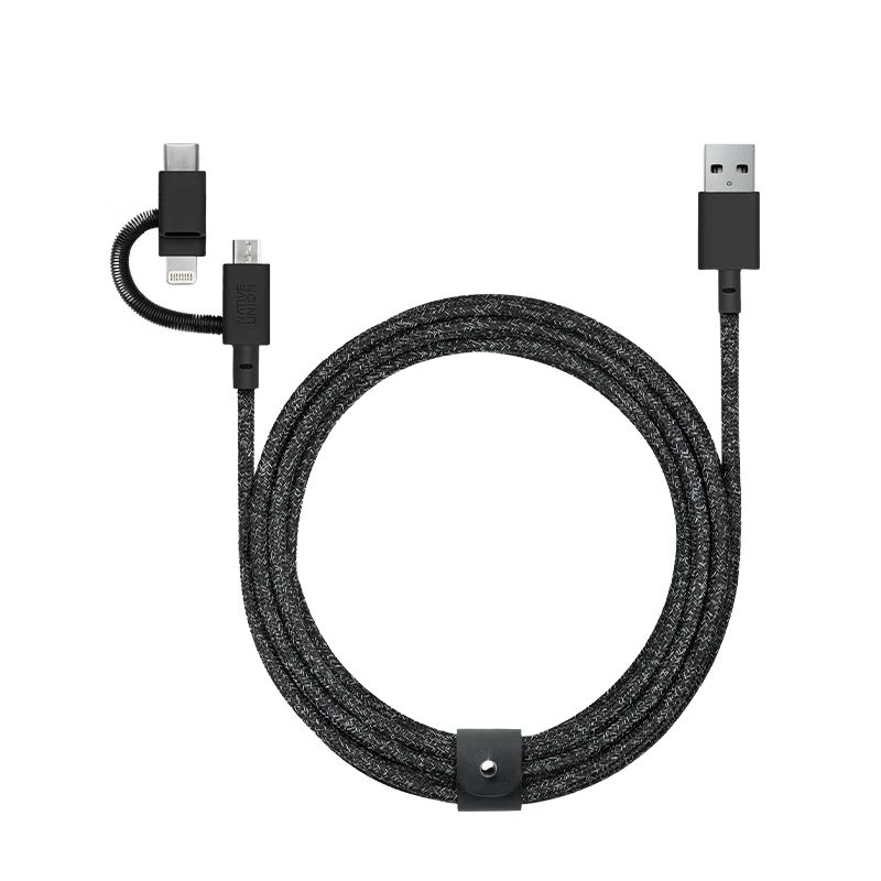 Native Union Belt Cable Universal (USB-A - USB-C, Micro USB, Lightning) 2m Cosmos