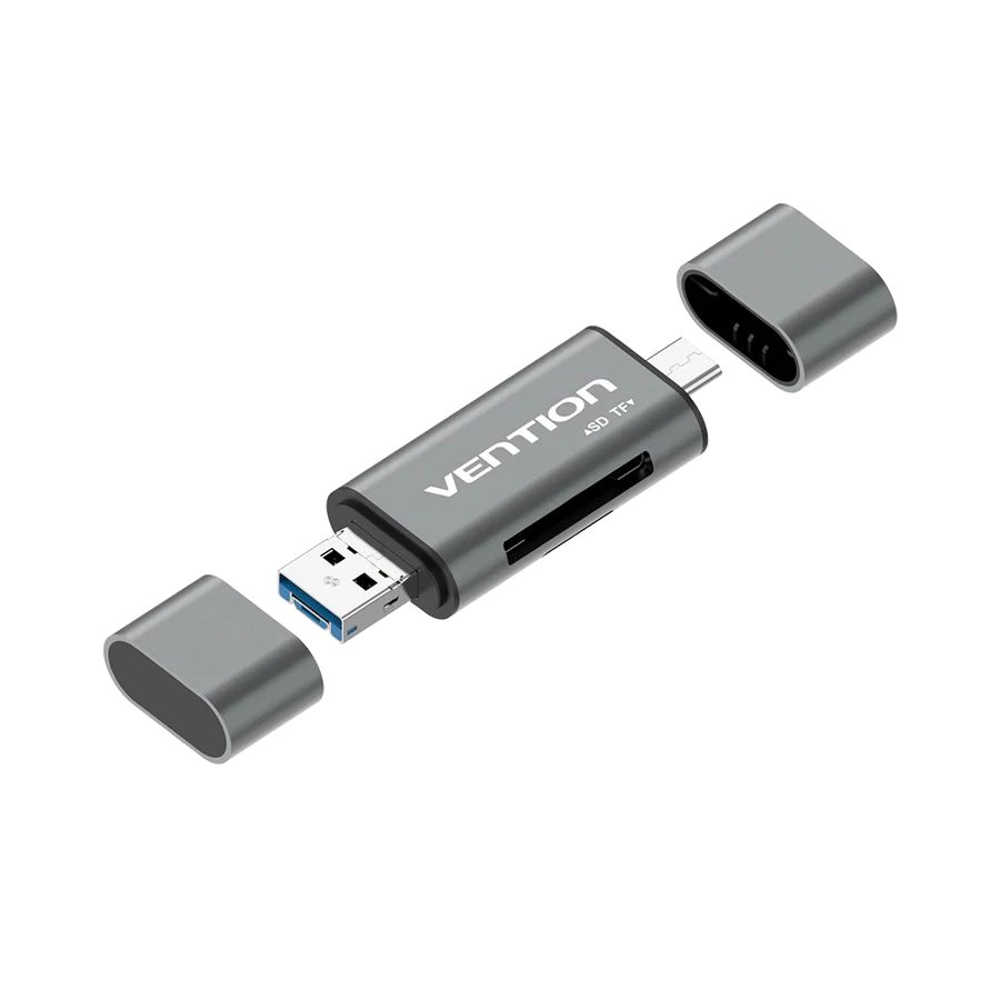 Vention USB3.0 Multi-function Card Reader Grey
