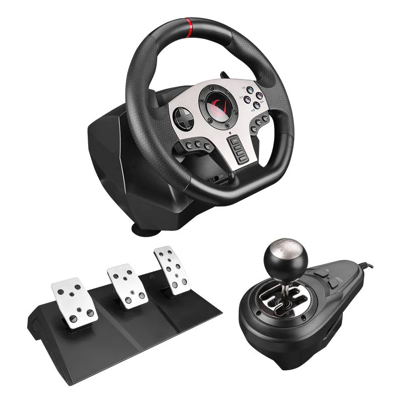 Rampage V902 PC-3 Pedal Gaming Wheel Black