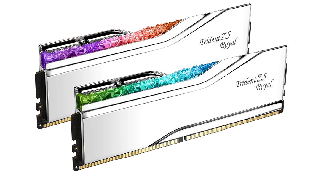 G.SKILL 64GB DDR5 6400MHz Kit(2x32GB) Trident Z5 Royal RGB Silver