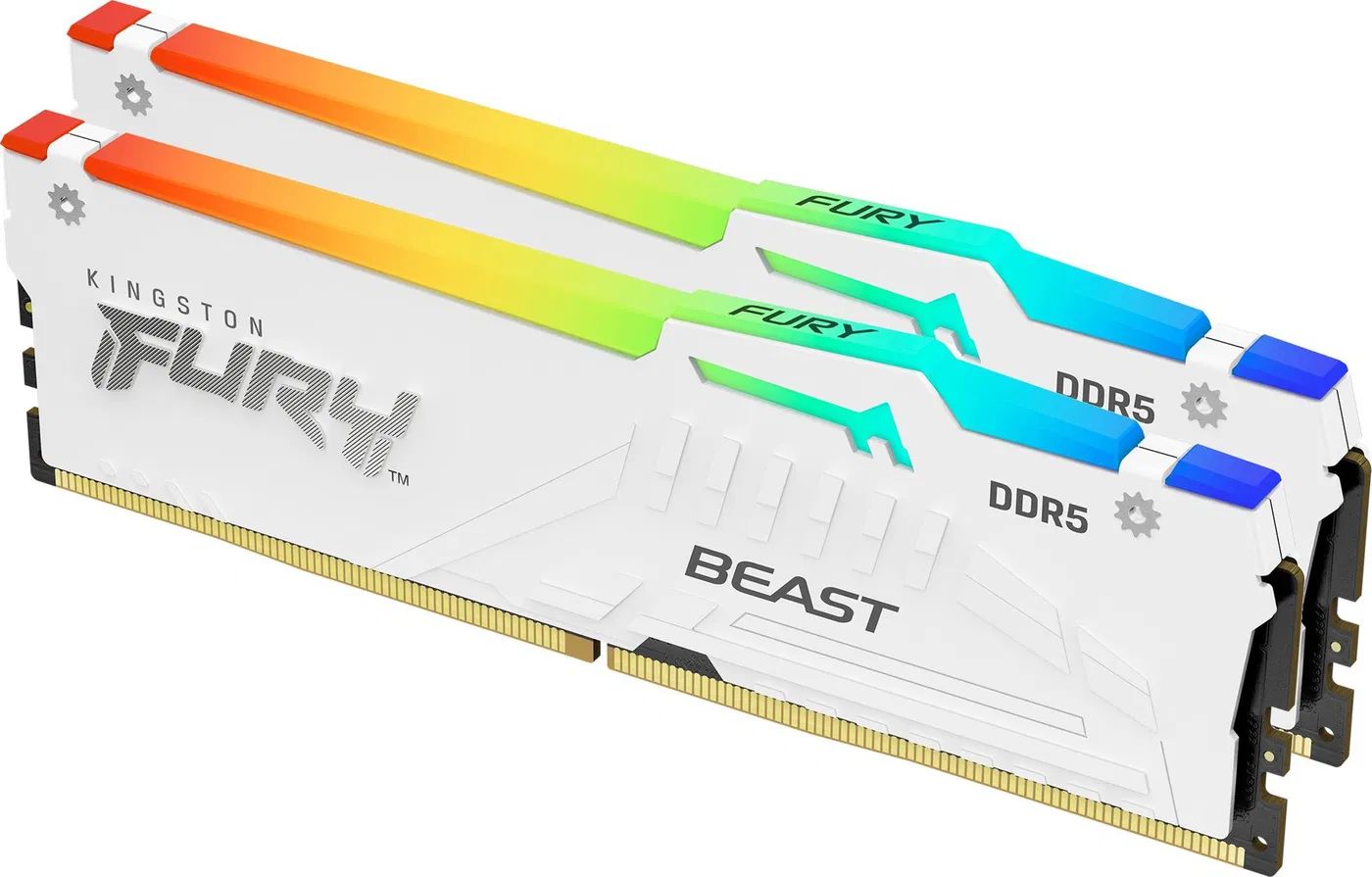 Kingston 64GB DDR5 6400MHz Kit(2x32GB) Fury Beast RGB XMP White
