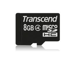 Transcend 8GB microSDHC Class 4 adapter nélkül
