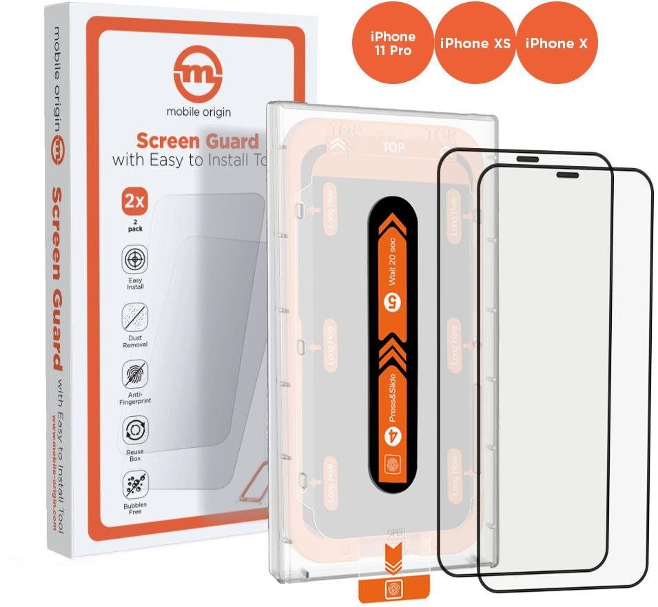 Mobile Origin Screen Guard iPhone 11 Pro/XS/X with easy applicator 2 pack