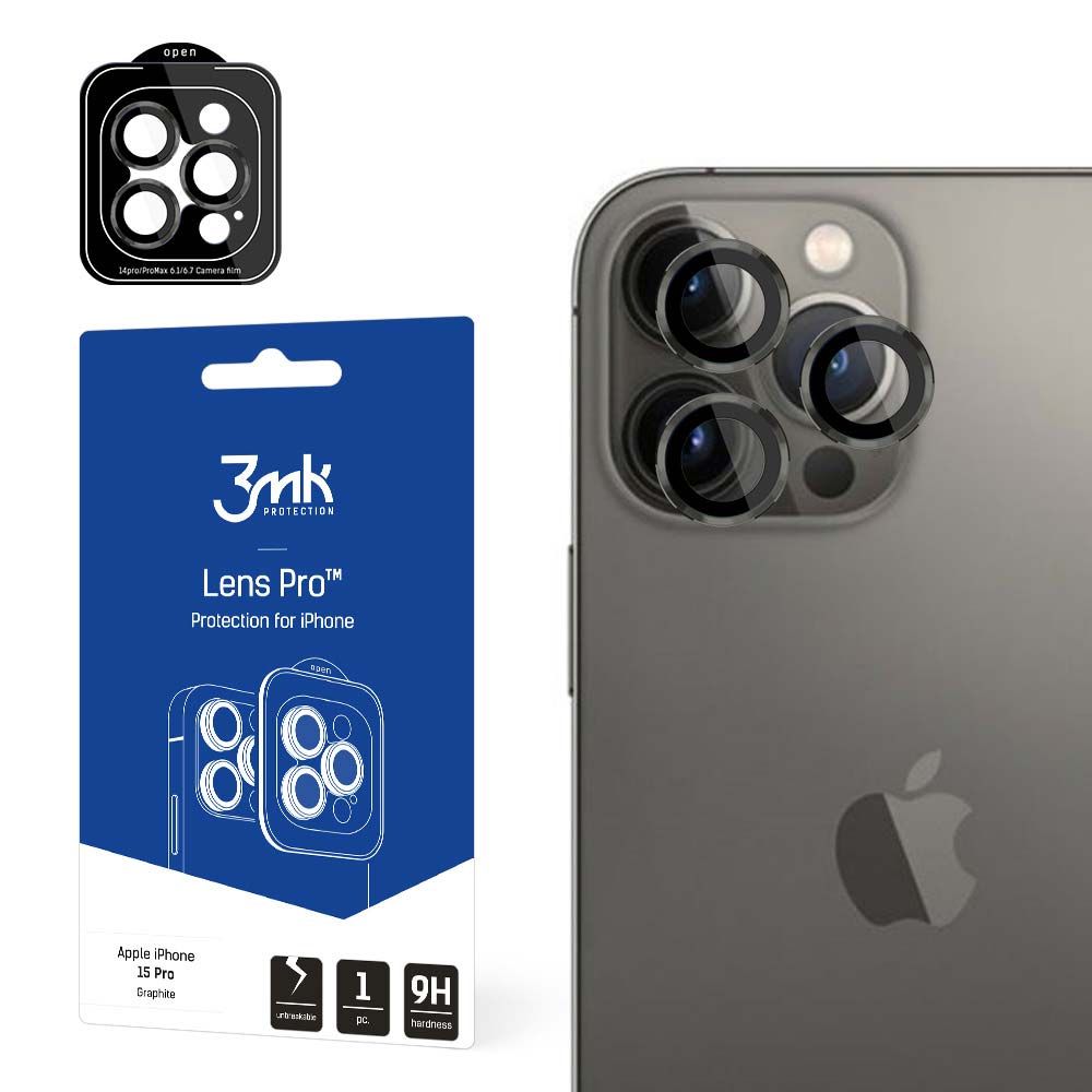 3mk Kameralencse védőfólia Pro Graphite Apple iPhone 15 Pro