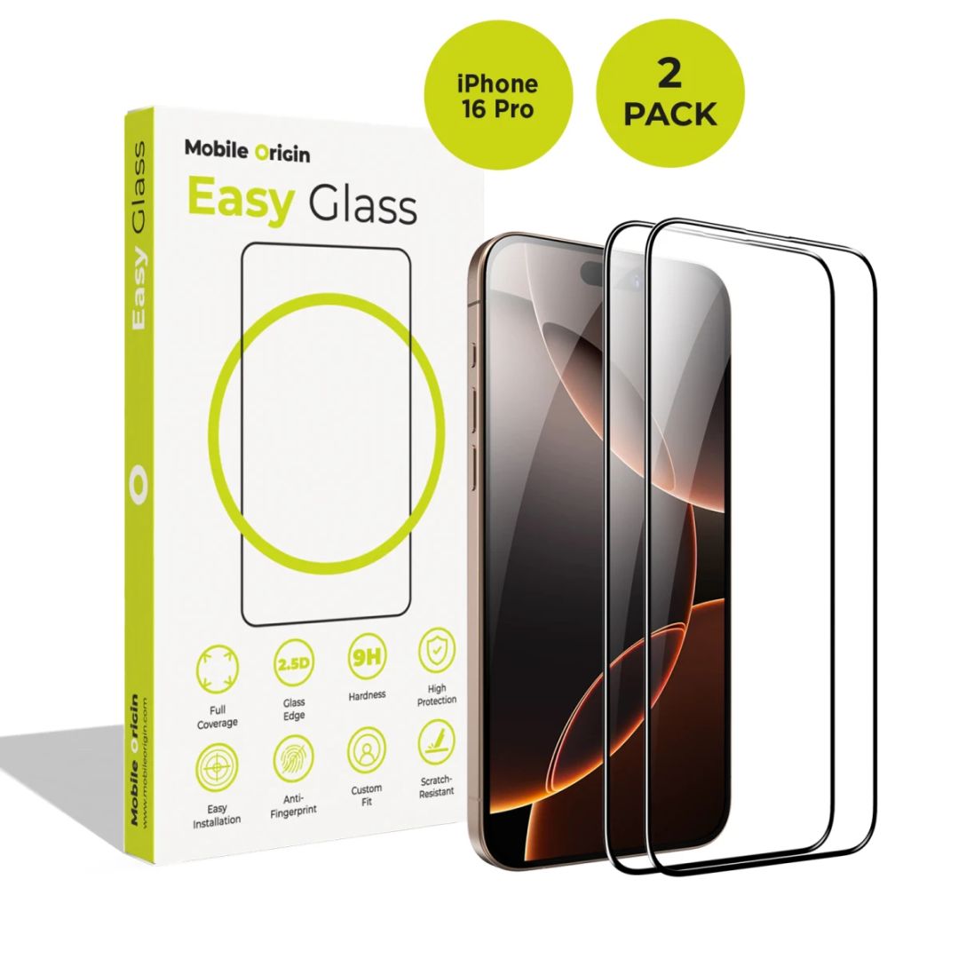 Mobile Origin EasyGlass for iPhone 16 Pro 2 pack