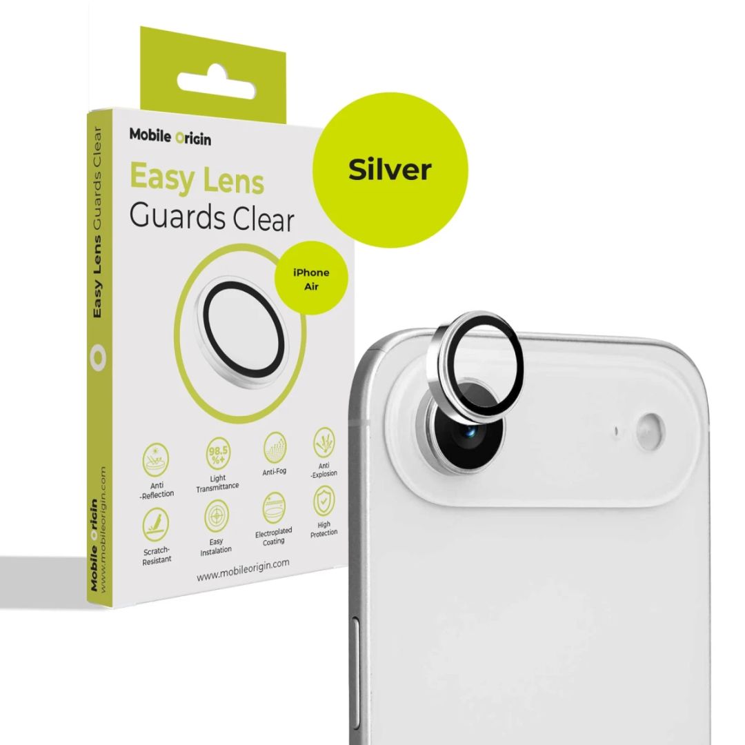 Mobile Origin Easy Lens Guards for iPhone Air Silver