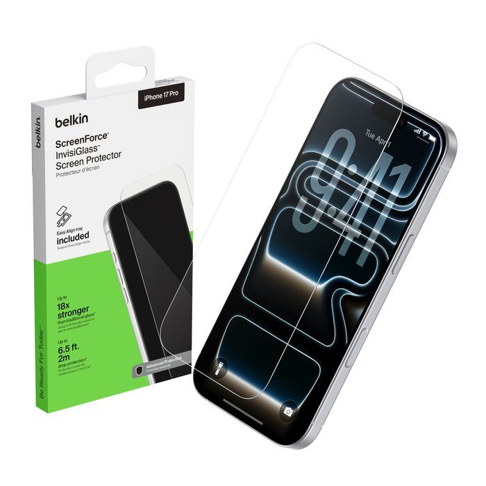 Belkin InvisiGlass Screen Protector for iPhone 17 Pro