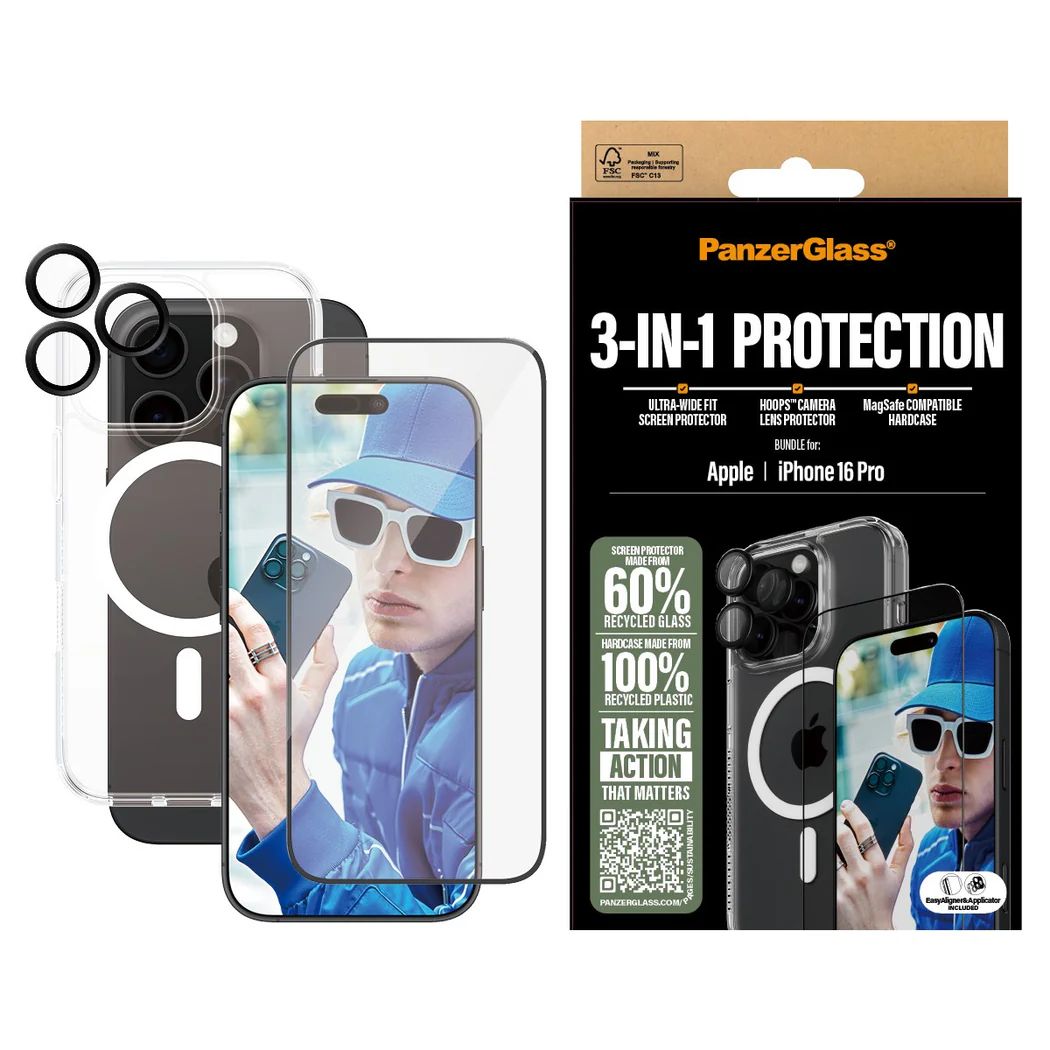 PanzerGlass PanzerGlass 3-in-1 Protection Bundle iPhone 16 Pro